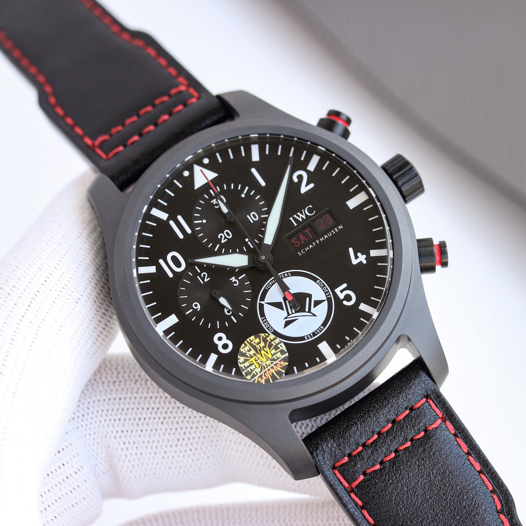 TW全面升級IWC最新陶瓷腕錶 高仿萬國 飛行員計時腕錶震撼來高仿a貨