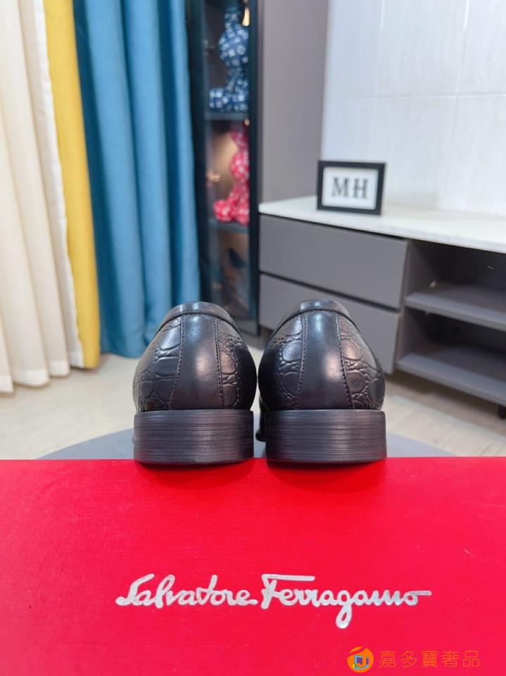 高仿【Ferragamo】菲拉格慕最新男士商務皮鞋高仿a貨